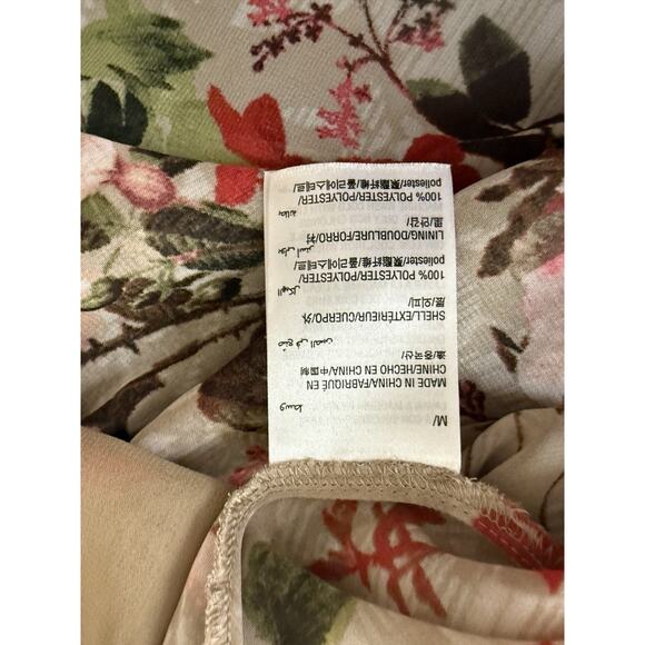 INC Sheer Floral Snakeskin Top Sz M Peplum Boho Romantic Goth Whimsigoth Fairy - Picture 8 of 9